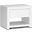 Baxton Studio Massey White Upholstered Modern Nightstand