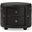 Baxton Studio Davina Hollywood Glamour Style Oval 2-Drawer Black Faux Leather Upholstered Nightstand