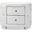 Baxton Studio Davina Hollywood Glamour Style Oval 2-Drawer White Faux Leather Upholstered Nightstand