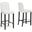 Baxton Studio Libra White Modern Bar Stool With Nail Head Trim (Set Of 2)