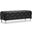 Baxton Studio Stella Crystal Tufted Black Leather Modern Bench