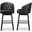 Baxton Studio Avril Modern And Contemporary Black Faux Leather Tufted Swivel Barstool With Nail Heads Trim (Set Of 2)