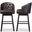 Baxton Studio Avril Modern And Contemporary Brown Faux Leather Tufted Swivel Barstool With Nail Heads Trim (Set Of 2)