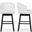 Baxton Studio Avril Modern And Contemporary White Faux Leather Tufted Swivel Barstool With Nail Heads Trim (Set Of 2)