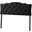 Baxton Studio Rita Modern And Contemporary Queen Size Black Faux Leather Upholstered Button-Tufted Scalloped Headboard