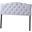 Baxton Studio Rita Modern And Contemporary Full Size White Faux Leather Upholstered Button-Tufted Scalloped Headboard