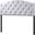 Baxton Studio Myra Modern And Contemporary Full Size White Faux Leather Upholstered Button-Tufted Scalloped Headboard