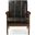 Baxton Studio Nikko Mid-Century Modern Scandinavian Style Black Faux Leather Wooden Lounge Chair