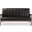 Baxton Studio Nikko Mid-Century Modern Scandinavian Style Dark Brown Faux Leather Wooden 3-Seater Sofa