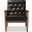 Baxton Studio Sorrento Mid-Century Retro Modern Black Faux Leather Upholstered Wooden Lounge Chair