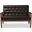 Baxton Studio Sorrento Mid-Century Retro Modern Brown Faux Leather Upholstered Wooden 2-Seater Loveseat