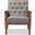 Baxton Studio Sorrento Mid-Century Retro Modern Grey Fabric Upholstered Wooden Lounge Chair