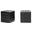 Baxton Studio Siskal Black Modern Cube Ottoman (Set Of 2)