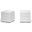 Baxton Studio Siskal White Modern Cube Ottoman (Set Of 2)