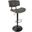 Lombardi Walnut And Gray Adjustable Barstool