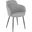 Boyne Chair in Black Metal and Grey Noise Fabric