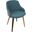 Bacci Walnut And Teal Accent Chair