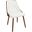 Gianna Walnut And White Chair