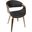 Curvo Walnut And Black Accent Chair