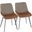 Outlaw Espresso Two-Tone Dining Chair Set Of 2