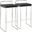 Fuji Stackable Barstool in Stainless Steel with Black Velvet Cushion - Set of 2