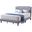 Glory Furniture StarLight Queen Size Bed Light Grey Fabric