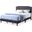Glory Furniture StarLight Queen Size Bed Ash Black Fabric