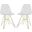 Cresco Molded Eiffel Side Chair Set of 2 In Clear