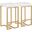 Midas 26" Counter Stool in Gold with White Velvet Cushion - Set of 2