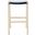 Aariz Rectangle Barstool in Black and Natural
