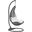 Abate Gray and White Outdoor Patio Swing Chair With Stand