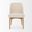 Abbie Curved Back Dining Side Chair with  Set Of 2 Fabric In Oatmeal