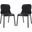 Abbie Molded Plastic Dining Chair Set of 2 In Black