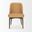 Abbie Slope Curved Back Dining Side Chair  Set Of 2 with Leather In Tan