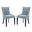 Abby 19 Inch Side Chairs Set of 2 with Silver Nail Heads in Sky Blue