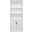 Abby Modern Wood Lower Doors Bookcase In White