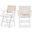 Abby Vegan Leather Dining Arm Chair Set of 2 In White