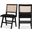 Abby Vegan Leather Dining Side Chair Set of 2 In Black
