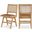 Abby Vegan Leather Dining Side Chair Set of 2 In Cognac