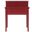 Abigail Egyptian Red 7-Drawer Fold Down Desk