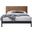 Abigail Vegan Leather Full Bed In Cognac and Black