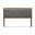 Abner Fabric Upholstered Wood Queen Headboard In Dark Grey and Walnut
