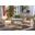 Aboka 4Pc Living Set in Natural and White
