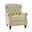 Abraham Genuine Leather Recliner In Beige