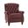 Abraham Genuine Leather Recliner In Burgundy