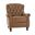 Abraham Genuine Leather Recliner In Camel