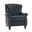 Abraham Genuine Leather Recliner In Navy