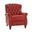 Abraham Genuine Leather Recliner In Red