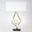 Abstract Lamp With 6 Inch Crystal Sphere In Brass