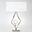 Abstract Lamp With 6 Inch Crystal Sphere In Nickel